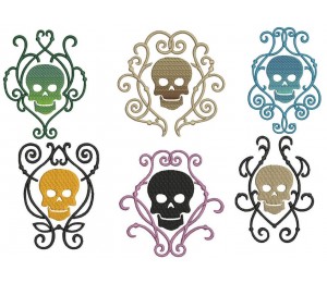 Stickserie - Decorative Skulls